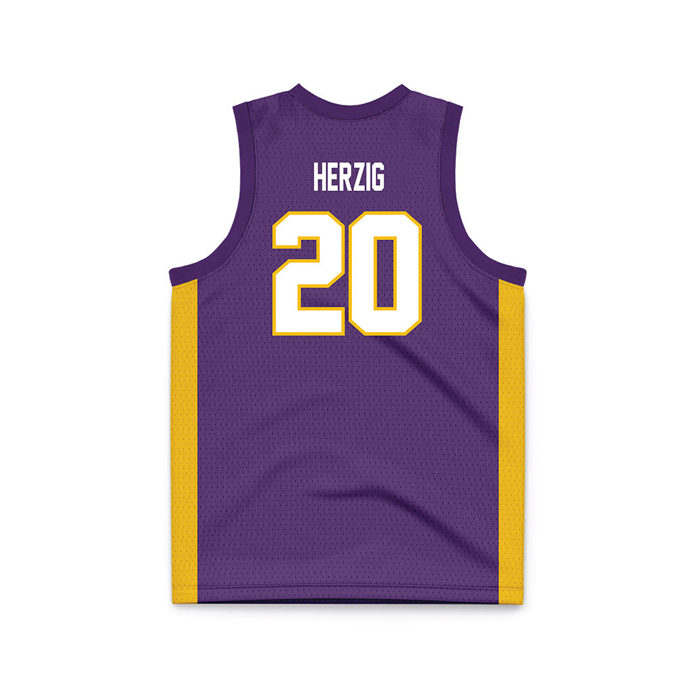 Minn. St. - NCAA Women's Basketball : Hannah Herzig - Purple Basketball Jersey-1