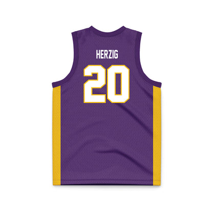 Minn. St. - NCAA Women's Basketball : Hannah Herzig - Purple Basketball Jersey-1