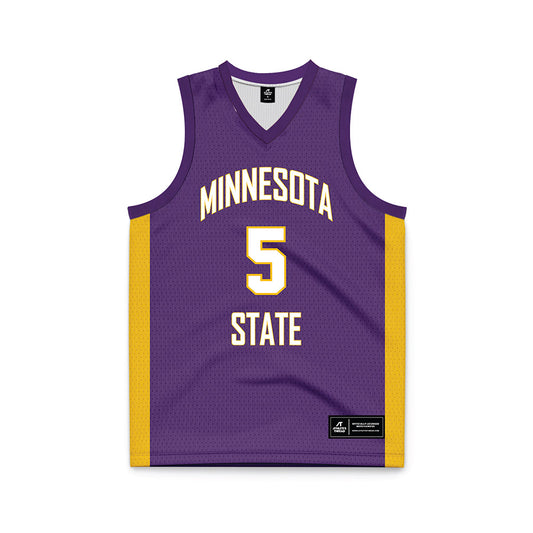 Minn. St. - NCAA Women's Basketball : August Palmer - Purple Basketball Jersey-0