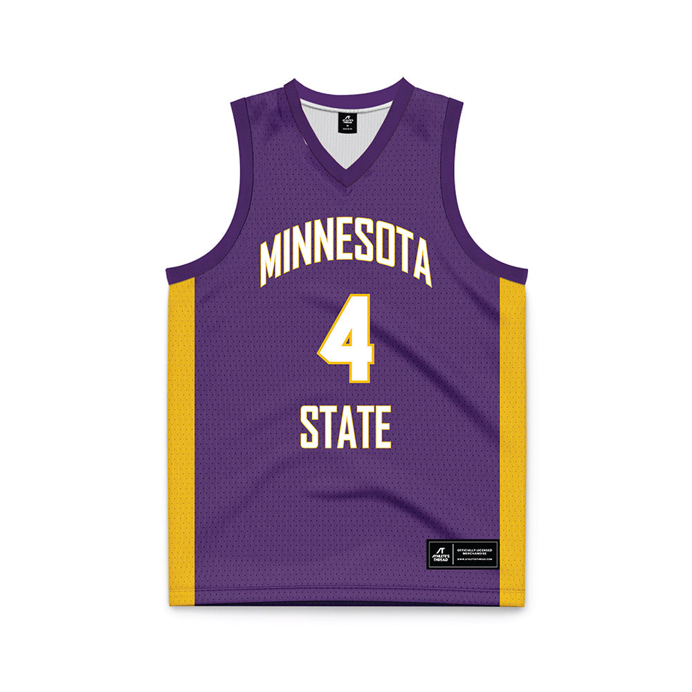 Minn. St. - NCAA Women's Basketball : August Palmer - Purple Basketball Jersey-0