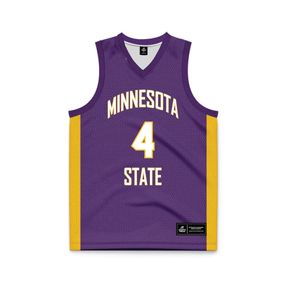 Minn. St. - NCAA Women's Basketball : August Palmer - Purple Basketball Jersey-0