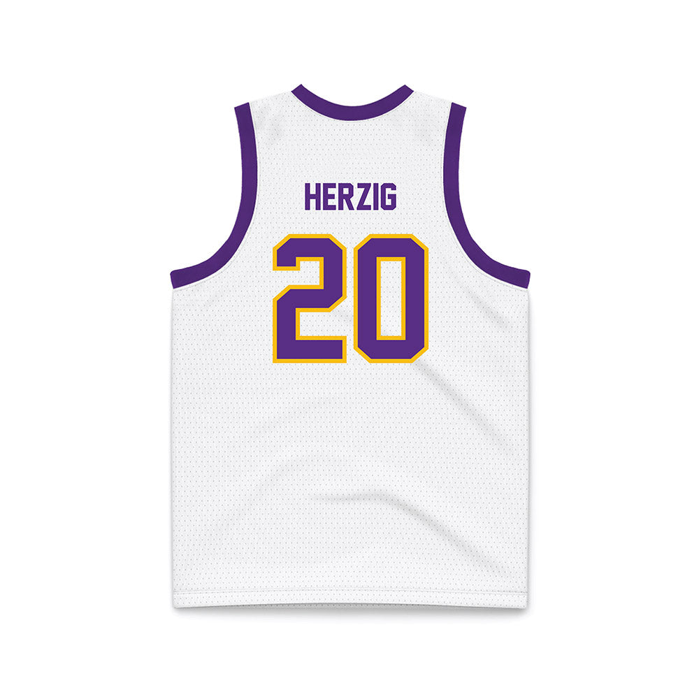 Minn. St. - NCAA Women's Basketball : Hannah Herzig - White Basketball Jersey-1