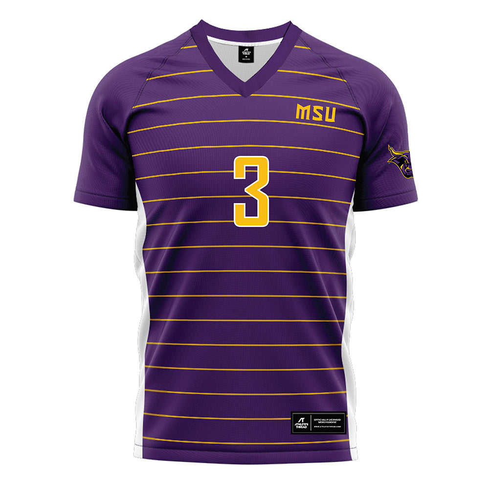 Minn. St. - NCAA Women's Soccer : Taryn Johnson - Purple Soccer Jersey-0