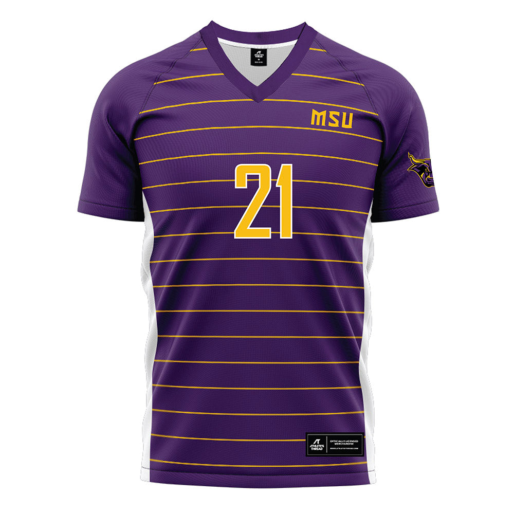 Minn. St. - NCAA Women's Soccer : Taylor Halstenson - Purple Soccer Jersey-0