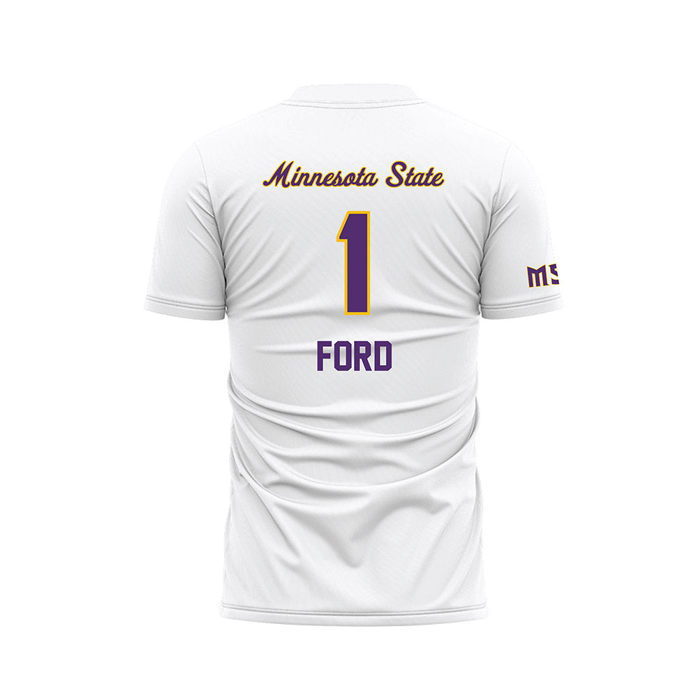 Minn. St. - NCAA Women's Soccer : Delaney Ford - White Soccer Jersey-1