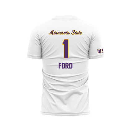Minn. St. - NCAA Women's Soccer : Delaney Ford - White Soccer Jersey-1