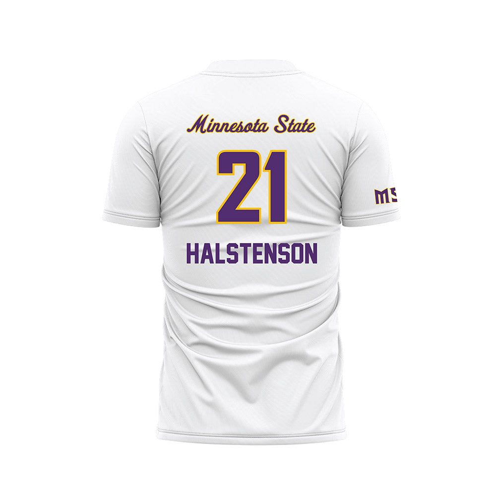 Minn. St. - NCAA Women's Soccer : Taylor Halstenson - White Soccer Jersey-1