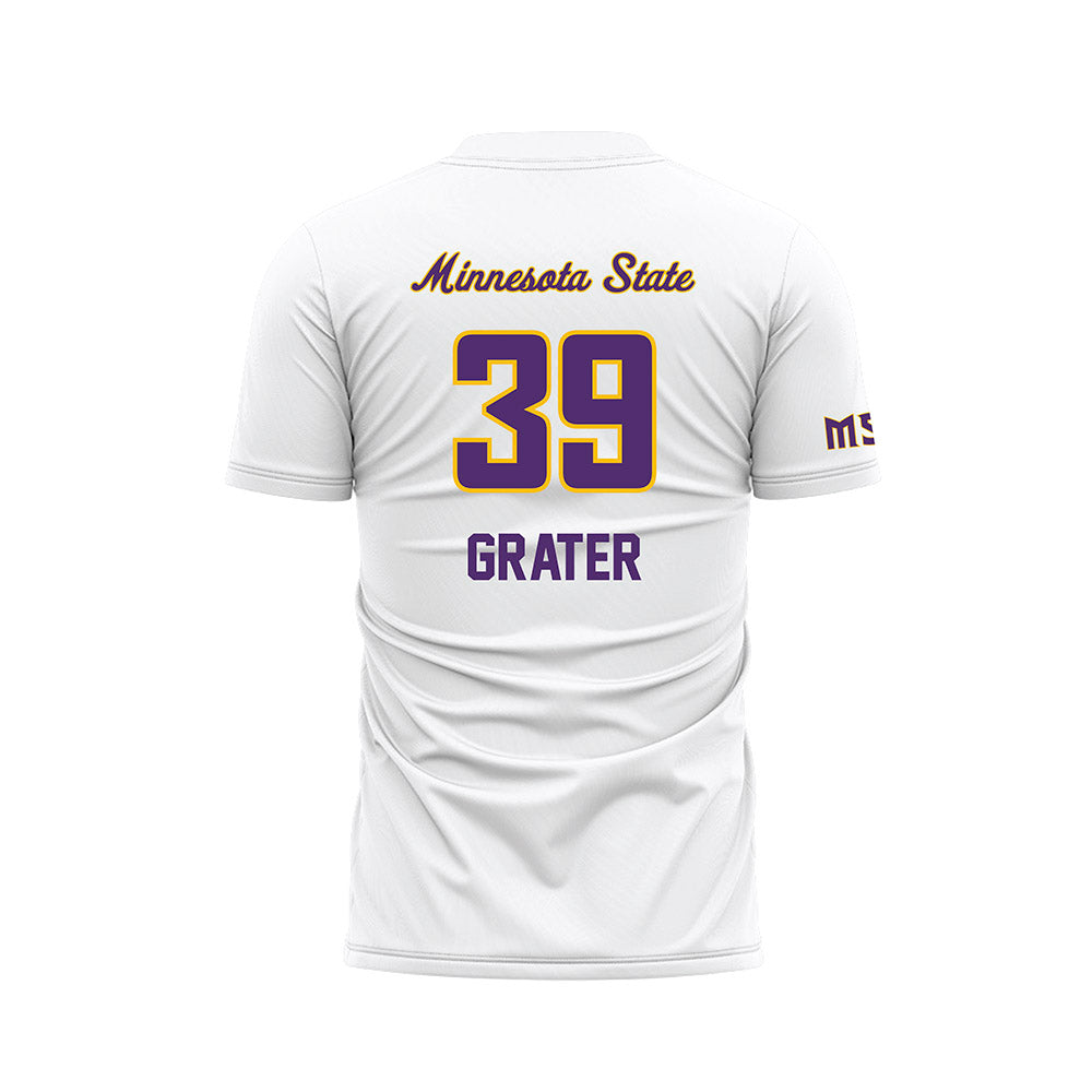 Minn. St. - NCAA Women's Soccer : Megan Grater - White Soccer Jersey-1