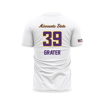 Minn. St. - NCAA Women's Soccer : Megan Grater - White Soccer Jersey-1