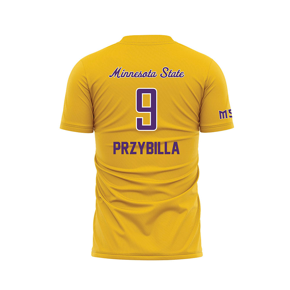 Minn. St. - NCAA Women's Soccer : Meghan Przybilla - Gold Soccer Jersey-1