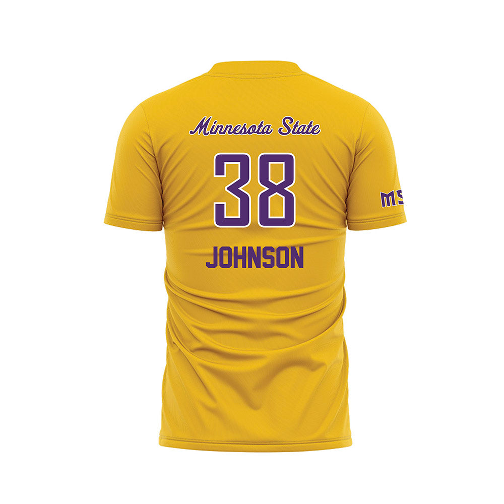 Minn. St. - NCAA Women's Soccer : Taryn Johnson - Gold Soccer Jersey-1
