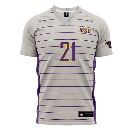 Minn. St. - NCAA Women's Soccer : Taylor Halstenson - Grey Soccer Jersey-0