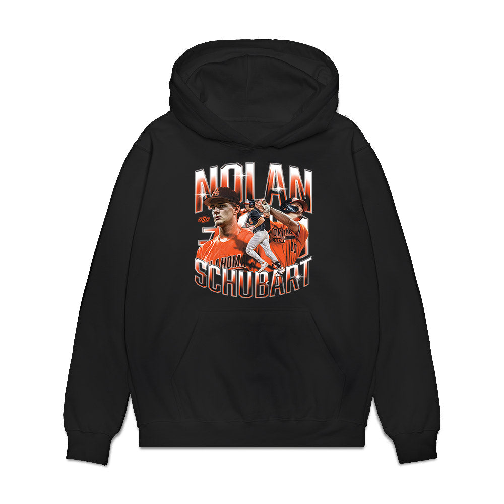 Oklahoma State - NCAA Baseball : Nolan Schubart - Collage Premium Hooded Sweatshirt-0