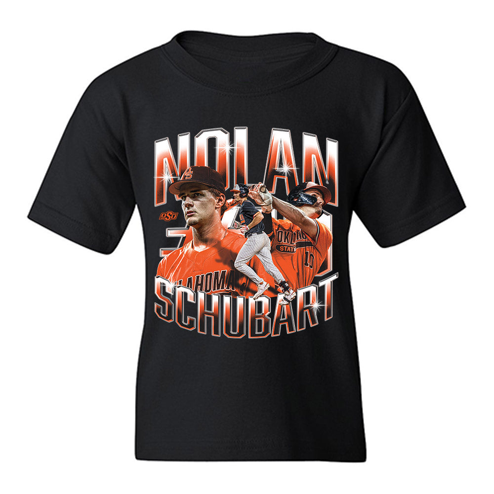 Oklahoma State - NCAA Baseball : Nolan Schubart - Collage Youth T-Shirt-0