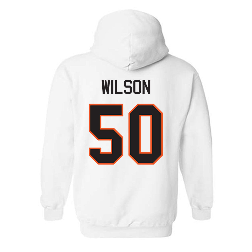 Oklahoma State - NCAA Football : Gunnar Wilson - Classic Shersey Hooded Sweatshirt-1