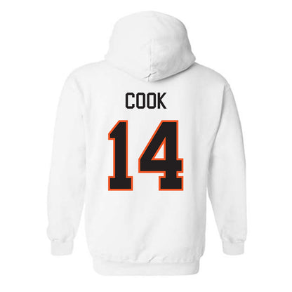 Oklahoma State - NCAA Football : Jeremy Cook - Classic Shersey Hooded Sweatshirt-1