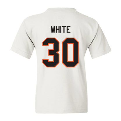 Oklahoma State - NCAA Football : Trip White - Classic Shersey Youth T-Shirt-1
