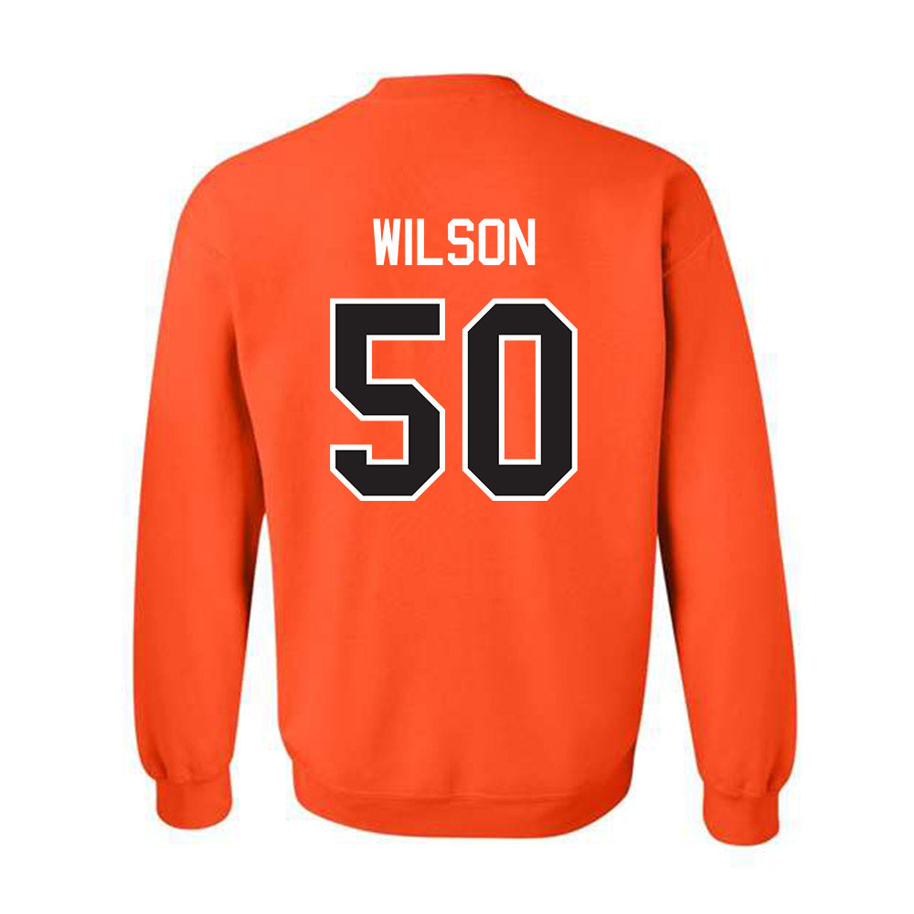 Oklahoma State - NCAA Football : Gunnar Wilson - Classic Shersey Crewneck Sweatshirt-1