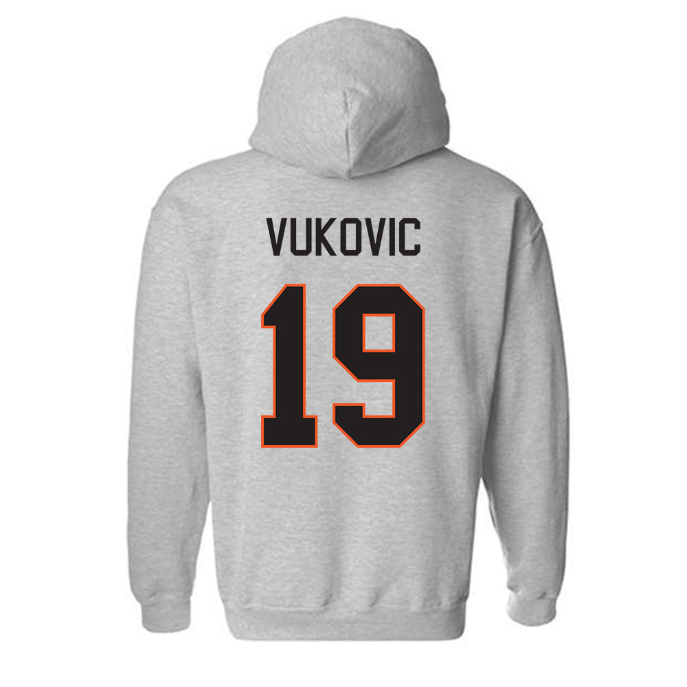 Oklahoma State - NCAA Men's Basketball : Andrija Vukovic - Classic Shersey Hooded Sweatshirt-1