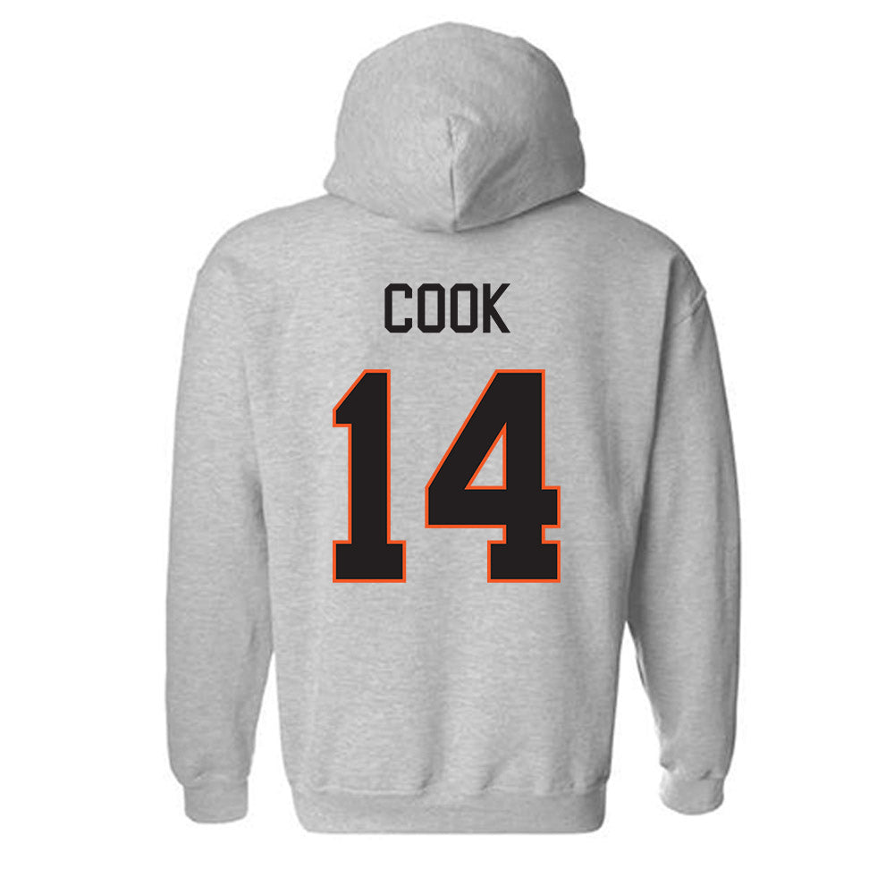 Oklahoma State - NCAA Football : Jeremy Cook - Classic Shersey Hooded Sweatshirt-1