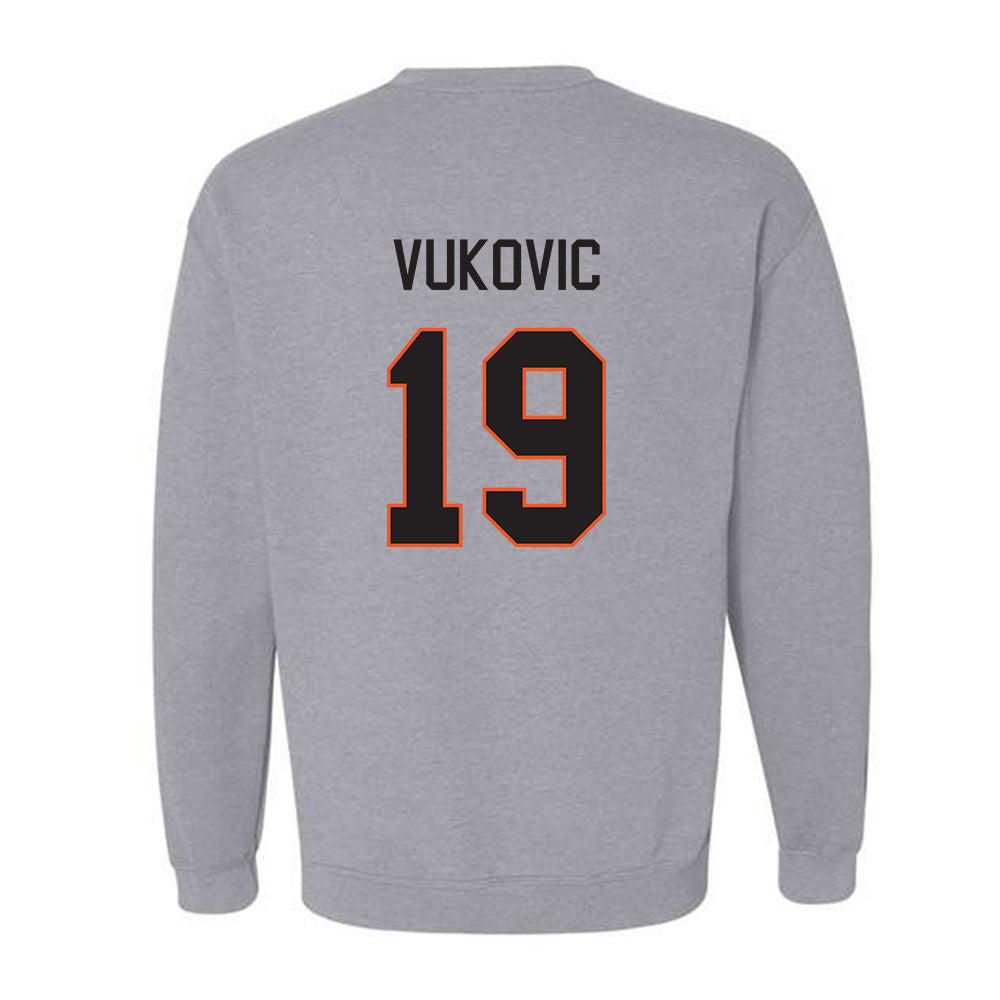 Oklahoma State - NCAA Men's Basketball : Andrija Vukovic - Classic Shersey Crewneck Sweatshirt-1