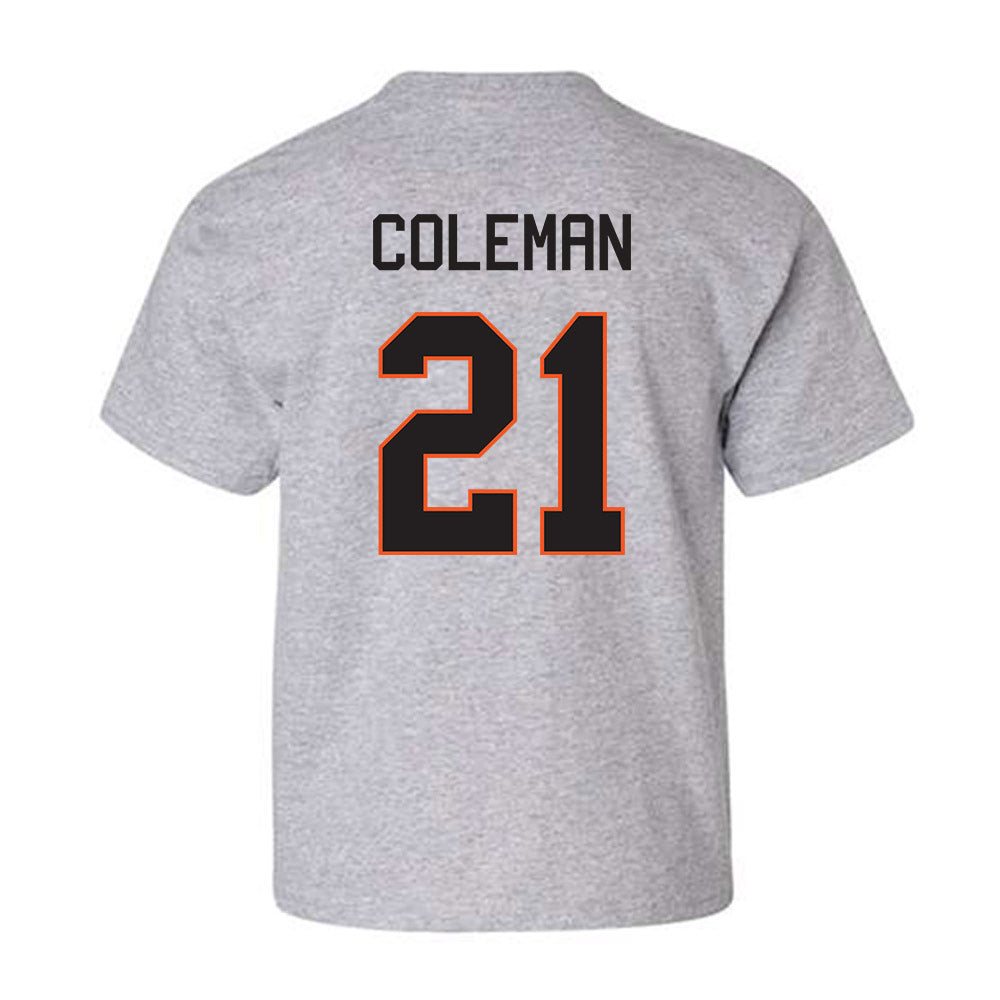 Oklahoma State - NCAA Men's Basketball : Isaiah Coleman - Classic Shersey Youth T-Shirt-1