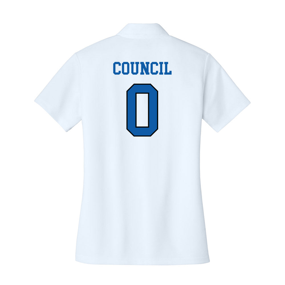 UNC Asheville - NCAA Women's Basketball : Taliya Council - Women's Activewear Polo Shirt-1