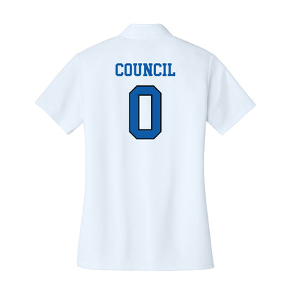 UNC Asheville - NCAA Women's Basketball : Taliya Council - Women's Activewear Polo Shirt-1