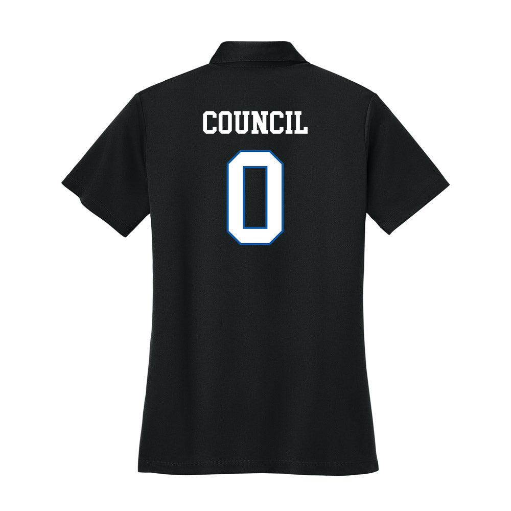 UNC Asheville - NCAA Women's Basketball : Taliya Council - Women's Activewear Polo Shirt-1