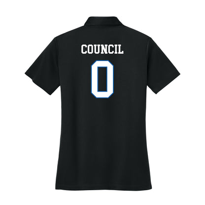 UNC Asheville - NCAA Women's Basketball : Taliya Council - Women's Activewear Polo Shirt-1