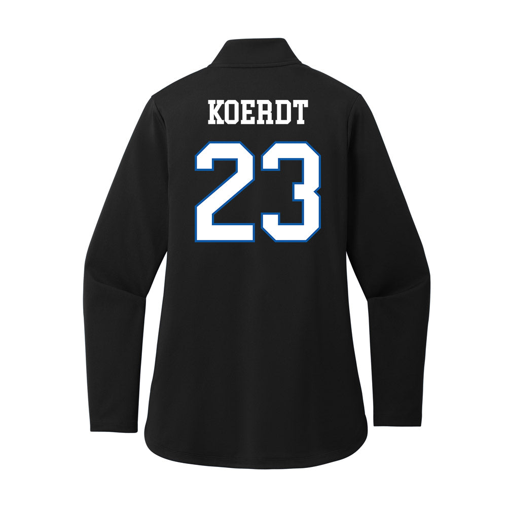 UNC Asheville - NCAA Women's Basketball : Jaidyn Koerdt - Women's Premium Quarter Zip Jacket-1