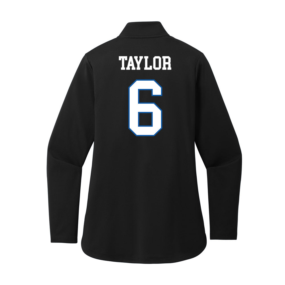 UNC Asheville - NCAA Men's Basketball : Kam Taylor - Women's Premium Quarter Zip Jacket-1