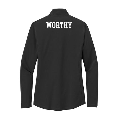 UNC Asheville - NCAA Women's Track & Field : Milaun Worthy - Women's Lightweight Quarter Zip Jacket-1