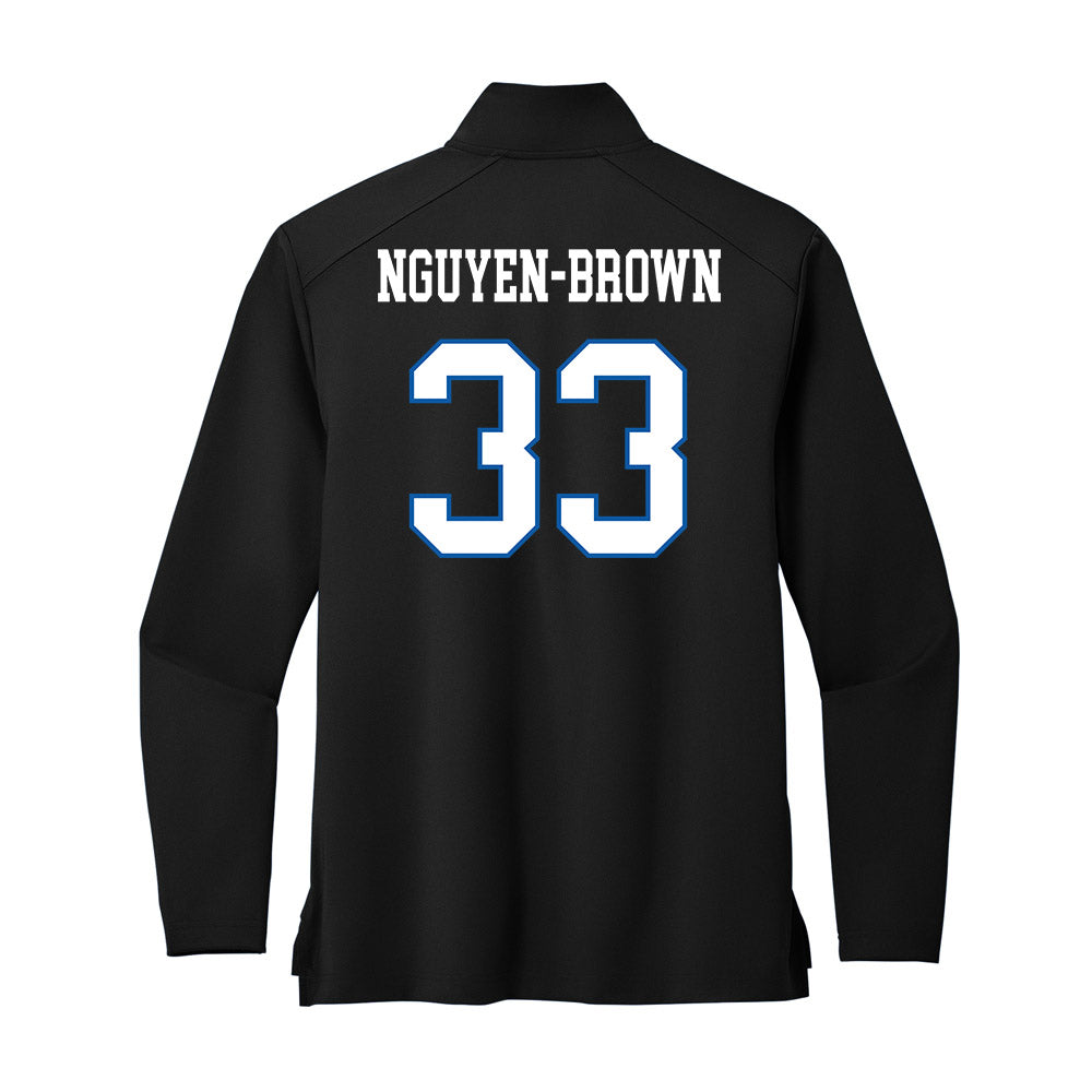 UNC Asheville - NCAA Baseball : Daylinh Nguyen-Brown - Premium Quarter Zip Jacket-1