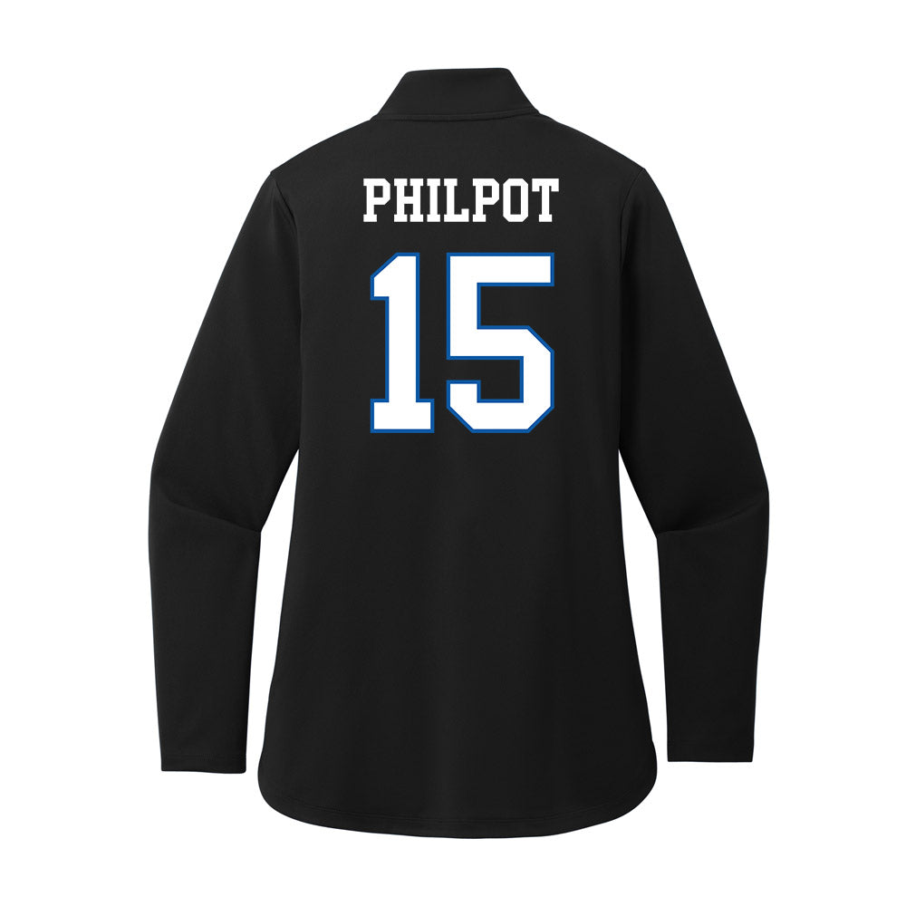 UNC Asheville - NCAA Women's Volleyball : Olivia Philpot - Women's Premium Quarter Zip Jacket-1