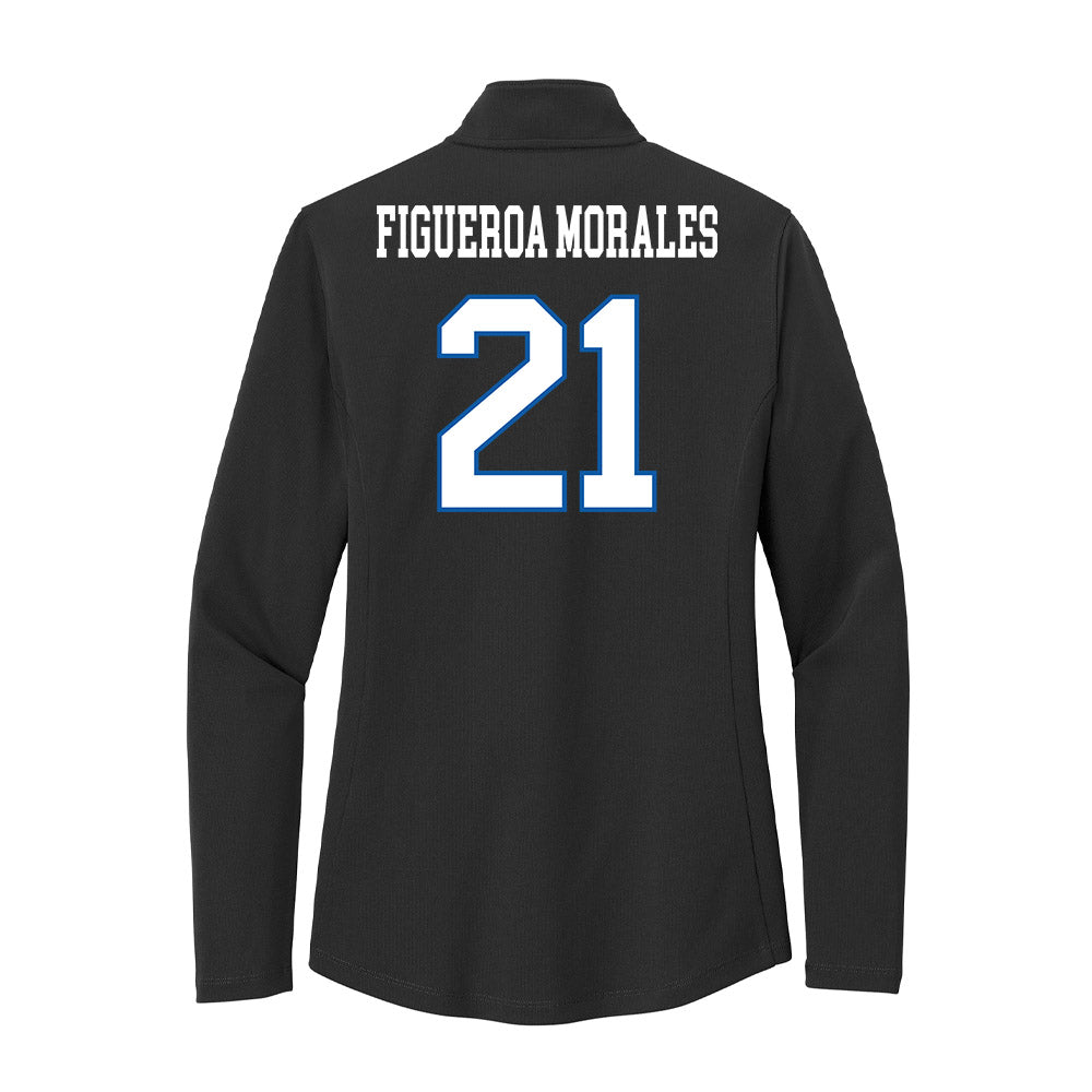 UNC Asheville - NCAA Men's Soccer : Emilio Figueroa Morales - Women's Lightweight Quarter Zip Jacket-1
