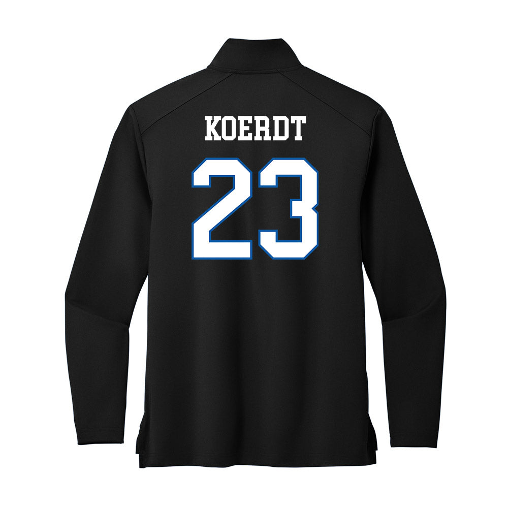 UNC Asheville - NCAA Women's Basketball : Jaidyn Koerdt - Premium Quarter Zip Jacket-1
