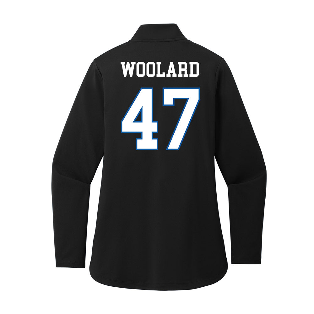 UNC Asheville - NCAA Baseball : Colin Woolard - Women's Premium Quarter Zip Jacket-1