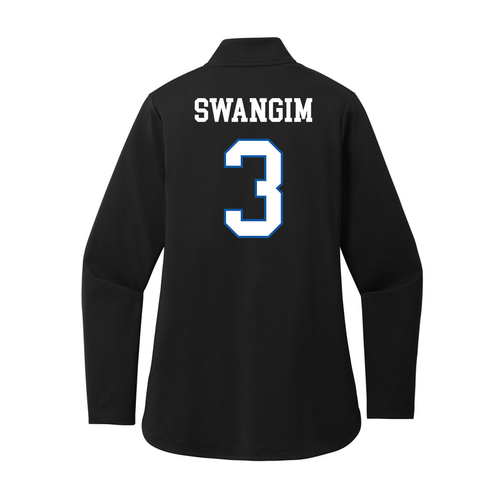 UNC Asheville - NCAA Baseball : Zeb Swangim - Women's Premium Quarter Zip Jacket-1