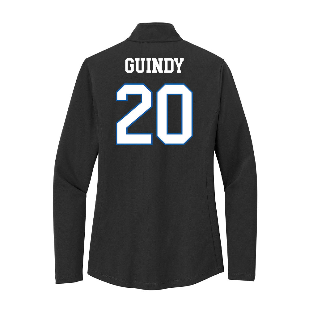 UNC Asheville - NCAA Men's Soccer : Zander Guindy - Women's Lightweight Quarter Zip Jacket-1