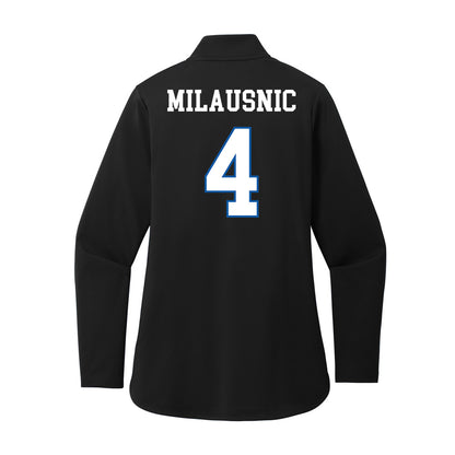 UNC Asheville - NCAA Women's Basketball : Riley Milausnic - Women's Premium Quarter Zip Jacket-1