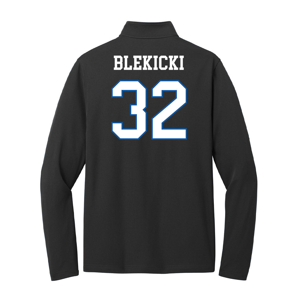 UNC Asheville - NCAA Women's Soccer : Georgia Blekicki - Lightweight Quarter Zip Jacket-1