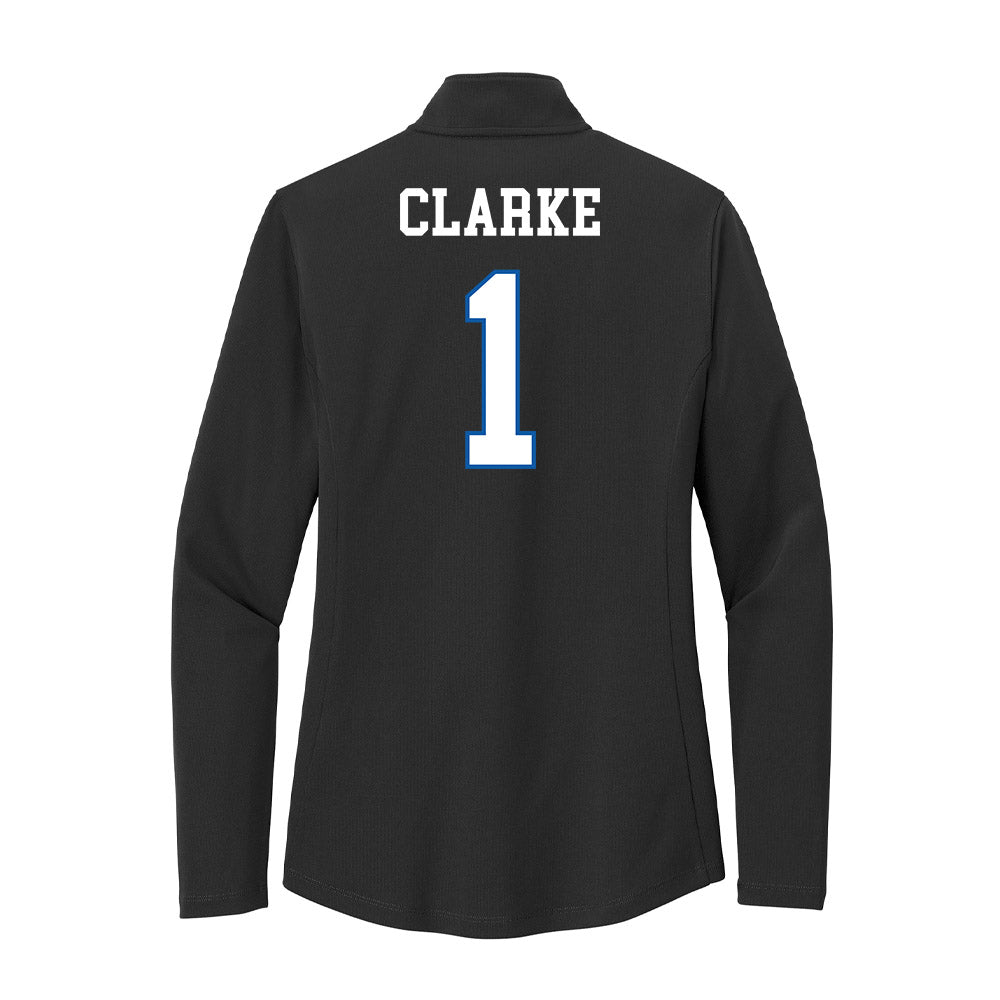 UNC Asheville - NCAA Men's Basketball : Julian Clarke - Women's Lightweight Quarter Zip Jacket-1