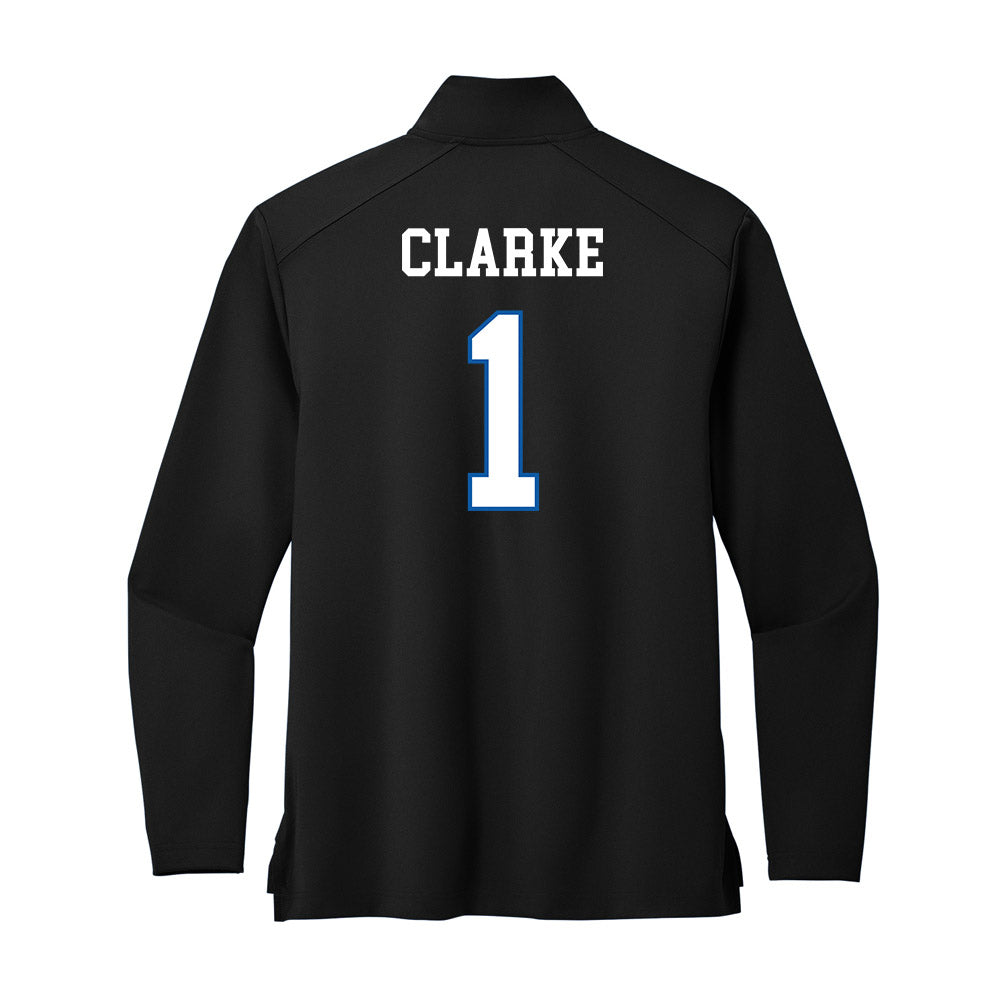 UNC Asheville - NCAA Men's Basketball : Julian Clarke - Premium Quarter Zip Jacket-1