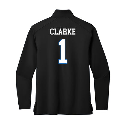 UNC Asheville - NCAA Men's Basketball : Julian Clarke - Premium Quarter Zip Jacket-1