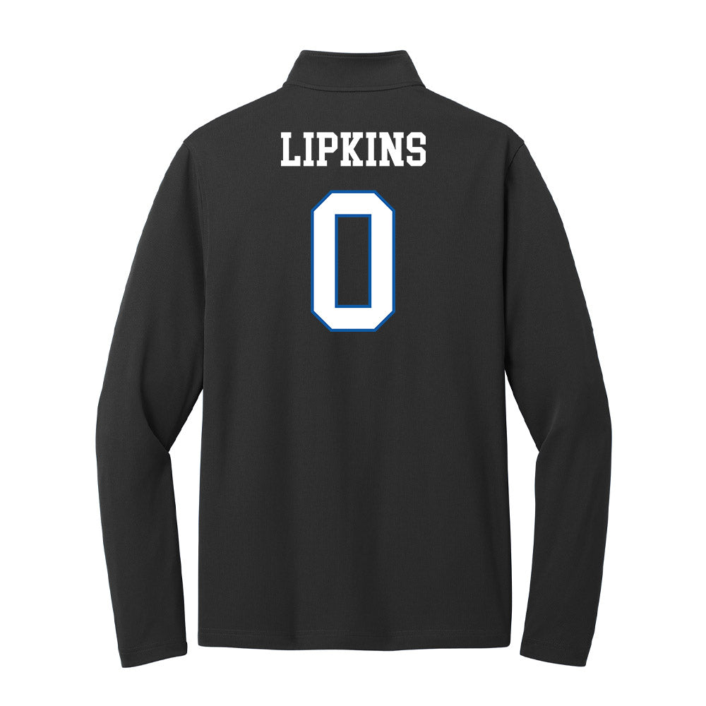UNC Asheville - NCAA Men's Basketball : JaCorey Lipkins - Lightweight Quarter Zip Jacket-1