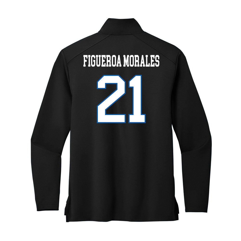 UNC Asheville - NCAA Men's Soccer : Emilio Figueroa Morales - Premium Quarter Zip Jacket-1