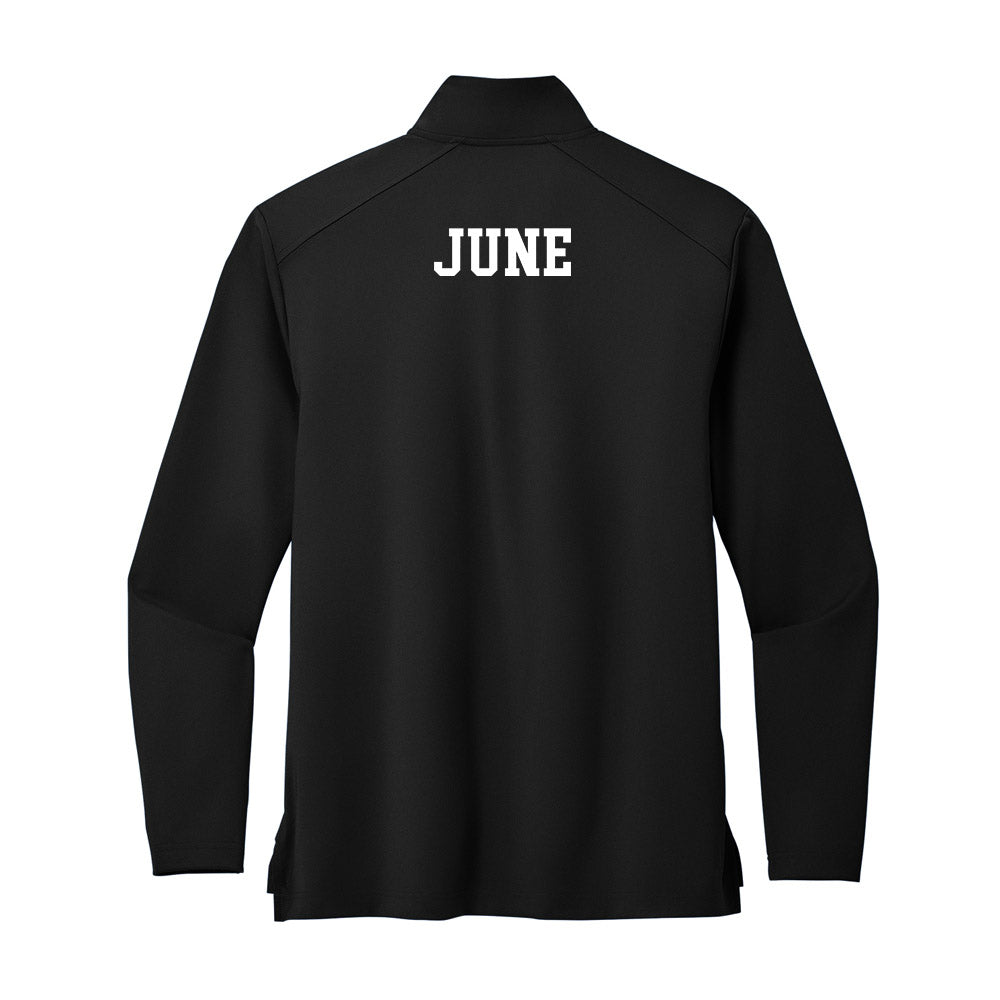 UNC Asheville - NCAA Men's Track & Field : Braelin June - Premium Quarter Zip Jacket-1