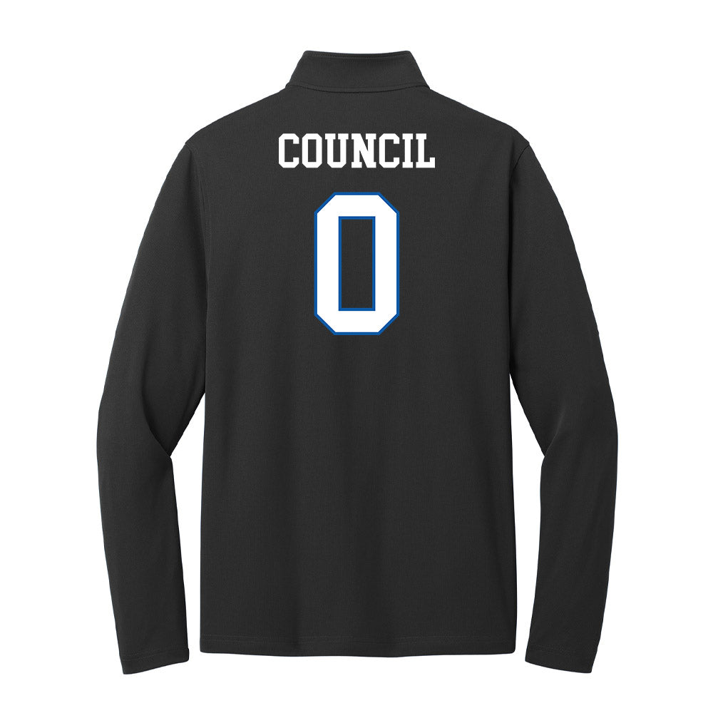 UNC Asheville - NCAA Women's Basketball : Taliya Council - Lightweight Quarter Zip Jacket-1