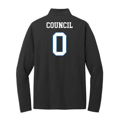 UNC Asheville - NCAA Women's Basketball : Taliya Council - Lightweight Quarter Zip Jacket-1
